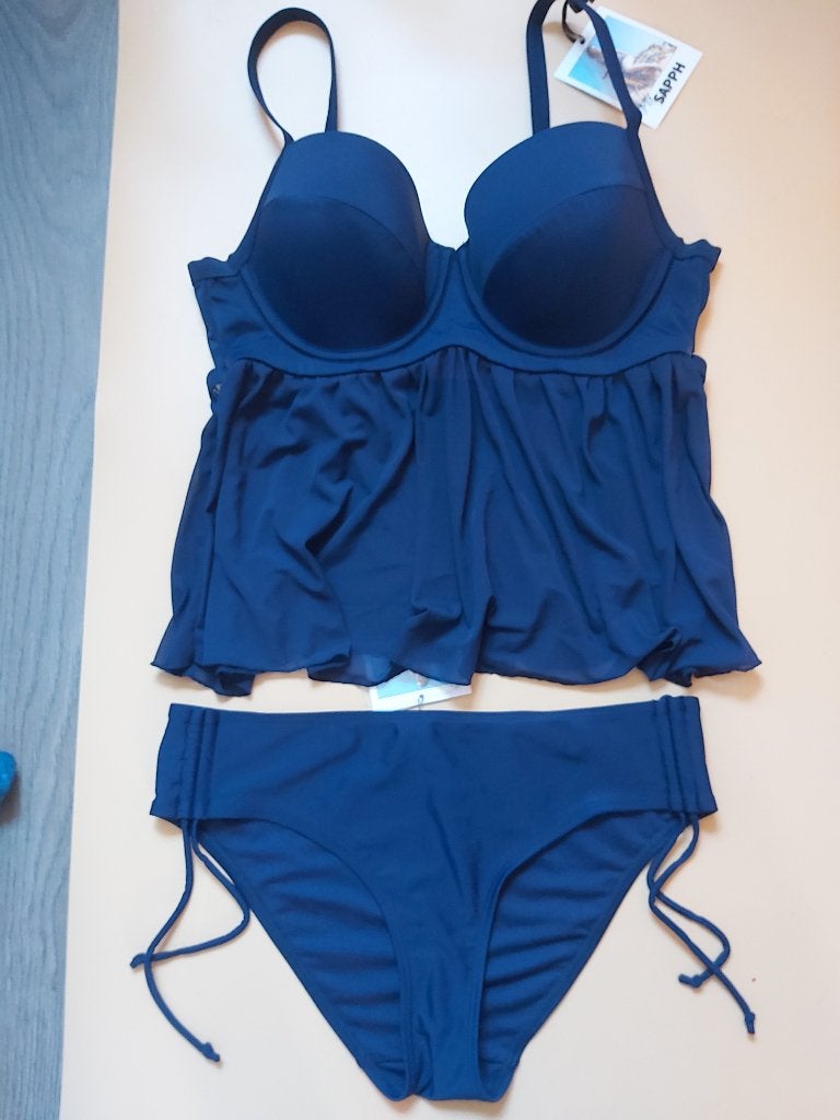 sapph  tankini in maat 42 top 85 D nieuw donkerblauw, Kleding | Dames, Badmode en Zwemkleding, Ophalen of Verzenden, Nieuw, Blauw