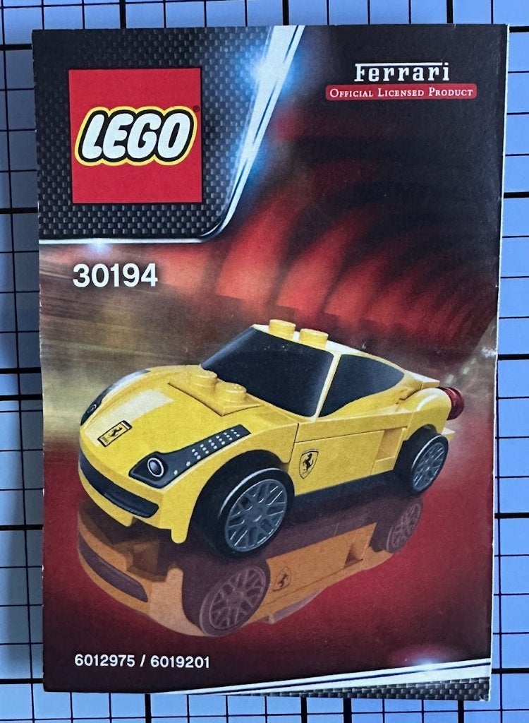 Lego Ferrari 458 Italia Pull-Back Auto (Set 30194), Gebruikt, Lego, Inclusief instructies, Ophalen of Verzenden