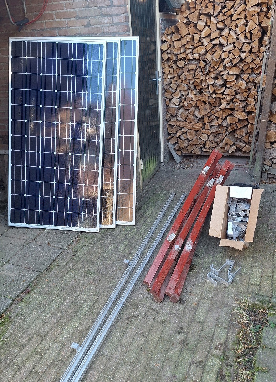 zonnepanelen, 3x 185 wp, Ophalen, Gebruikt