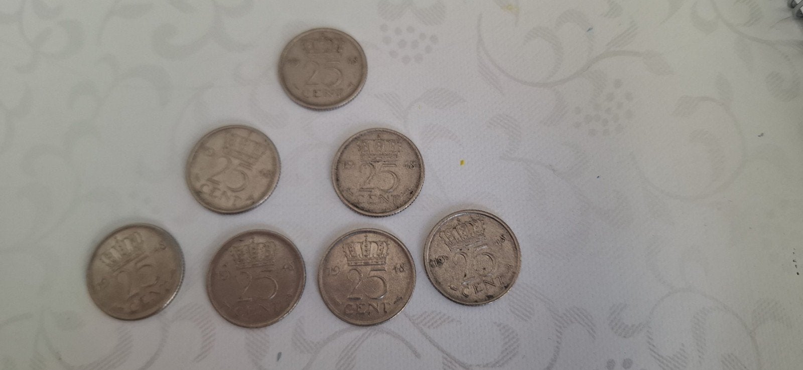 Oude Nederlandse munten - 25 cent Wilhelmina, Ophalen of Verzenden, Koningin Wilhelmina, 25 cent, Setje