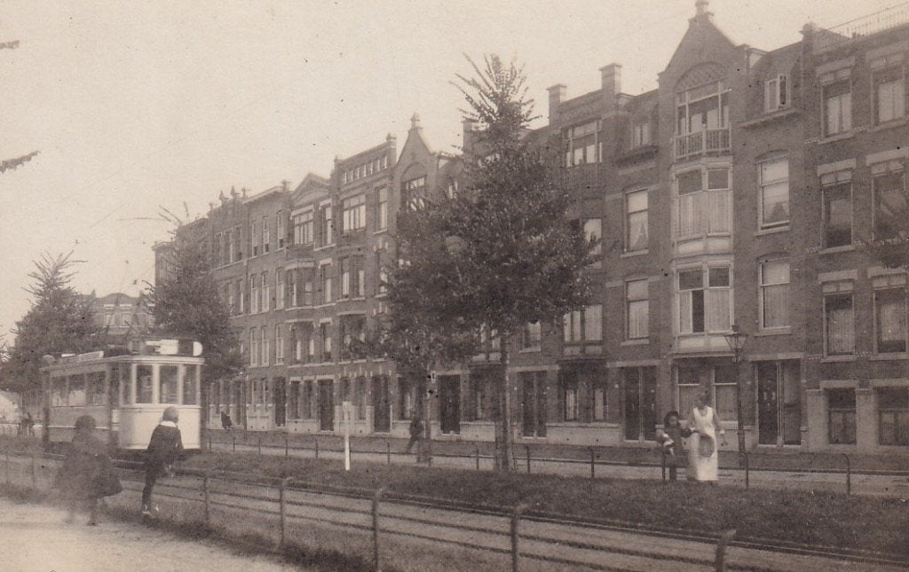 749D fotokaart Rotterdam Bergselaan tram lijn 11, Ophalen of Verzenden, 1920 tot 1940, Ongelopen, Zuid-Holland