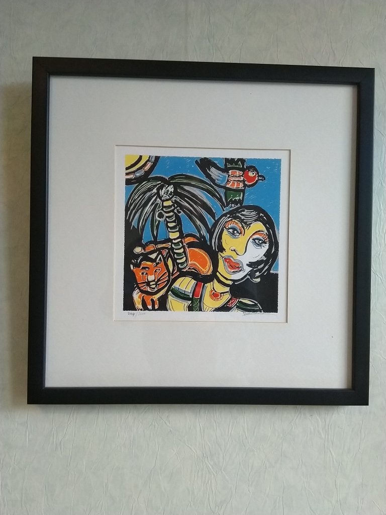 Fabian schilderijn zeefdruk, Antiek en Kunst, Ophalen of Verzenden, Abstract