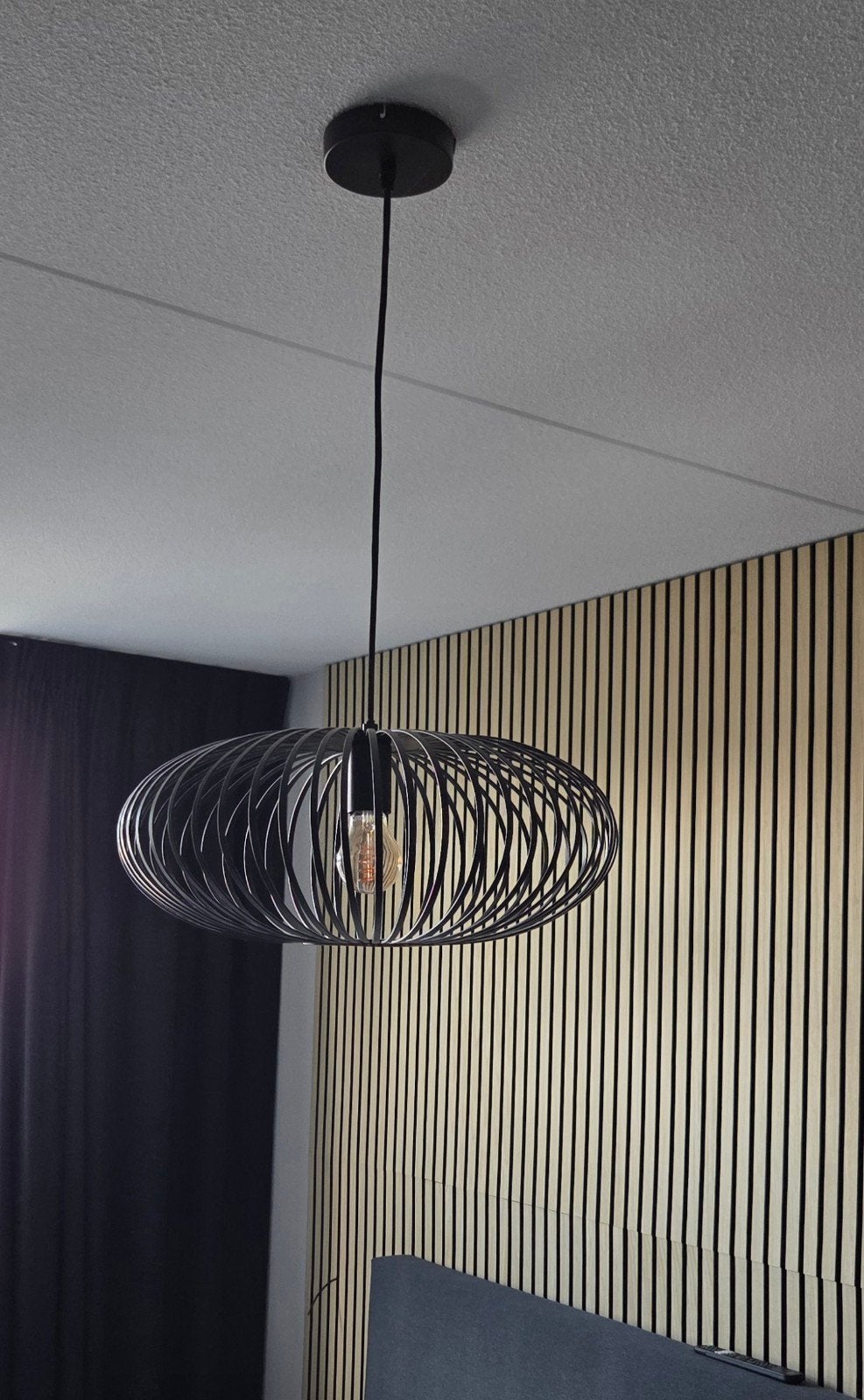 KARWEI Hanglamp Nora zwart incl gloeilamp, Modern, Industrieel, Zo goed als nieuw, Metaal, E27 (groot)