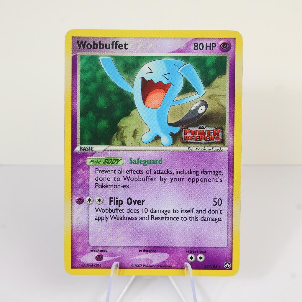 Pokémon - Wobbuffet Reverse Holo Power Keepers 24/108 - EXC, Ophalen of Verzenden, Zo goed als nieuw, Losse kaart, Foil