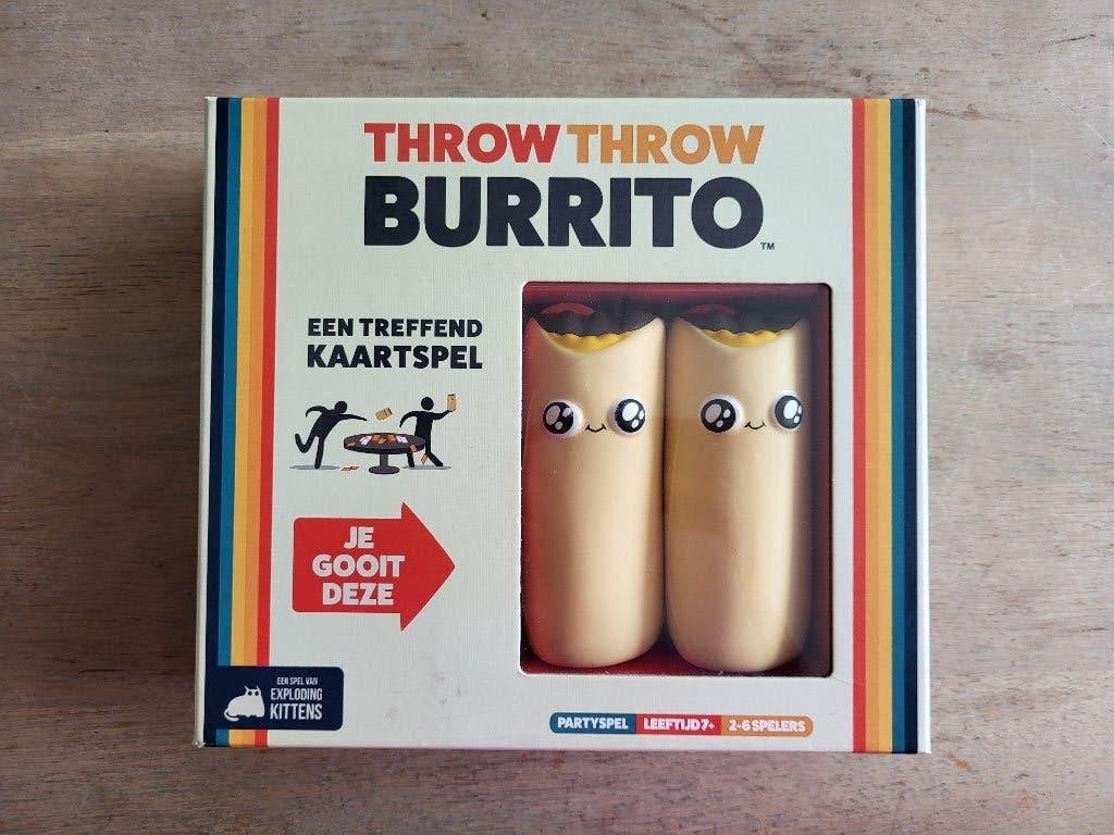 Throw Throw Burrito: Een Treffend Kaartspel, Een of twee spelers, Ophalen of Verzenden, Zo goed als nieuw, Exploding Kittens