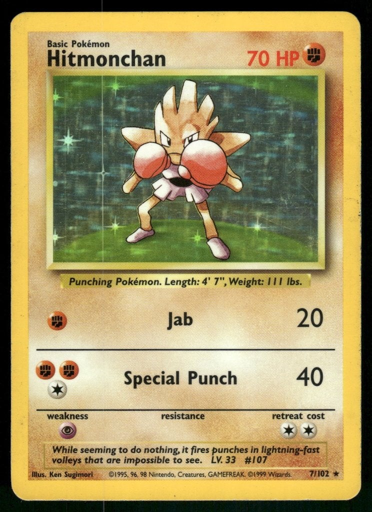 Hitmonchan 7/102 - Base (NM), Verzenden, Gebruikt