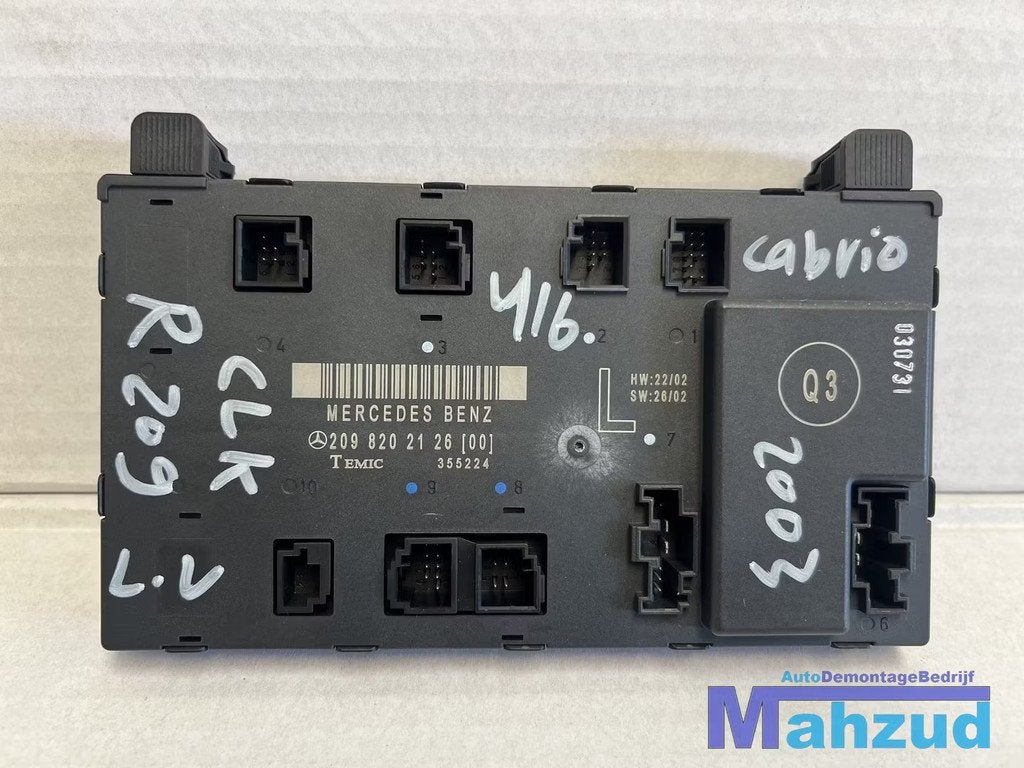 MERCEDES CLK W209 Cabrio links deur module 2098202126, Gebruikt, Mercedes-Benz AG, Mercedes-Benz, Ophalen of Verzenden