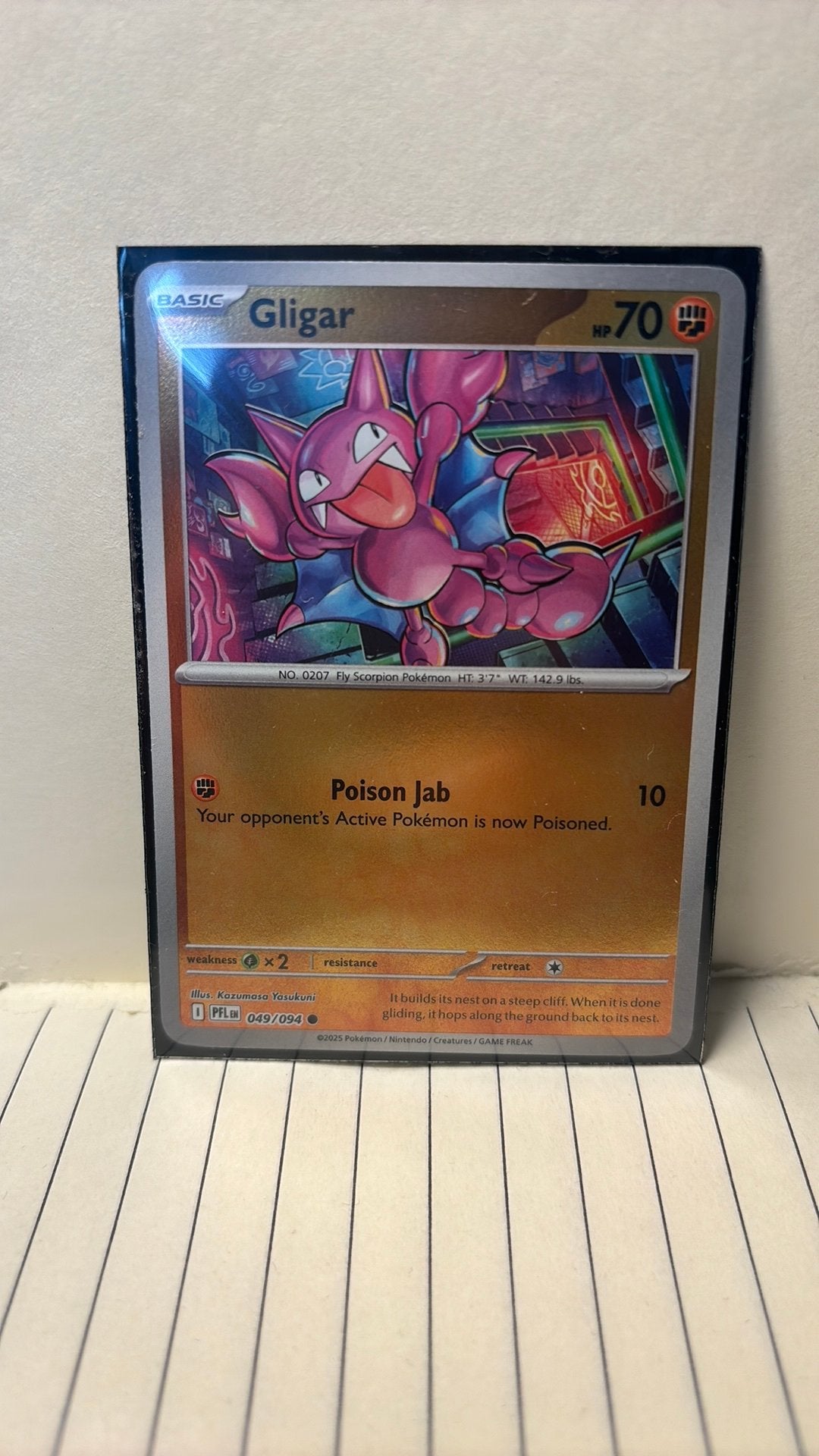 Gligar 049/094 reverse holo phantasmal flames, Ophalen of Verzenden, Nieuw