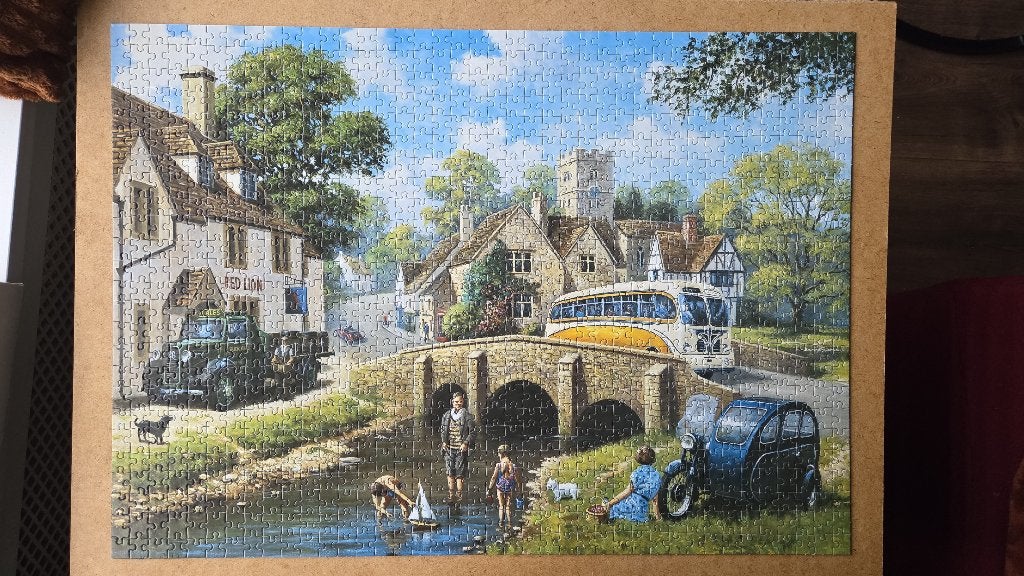 Falcon, Past Time at the River, 1000 stukjes, Ophalen, 500 t/m 1500 stukjes, Gebruikt, Legpuzzel