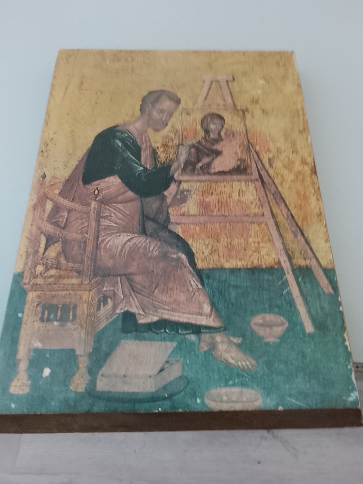 Icoon Lukas de Evangelist schildert Maria, Ophalen of Verzenden