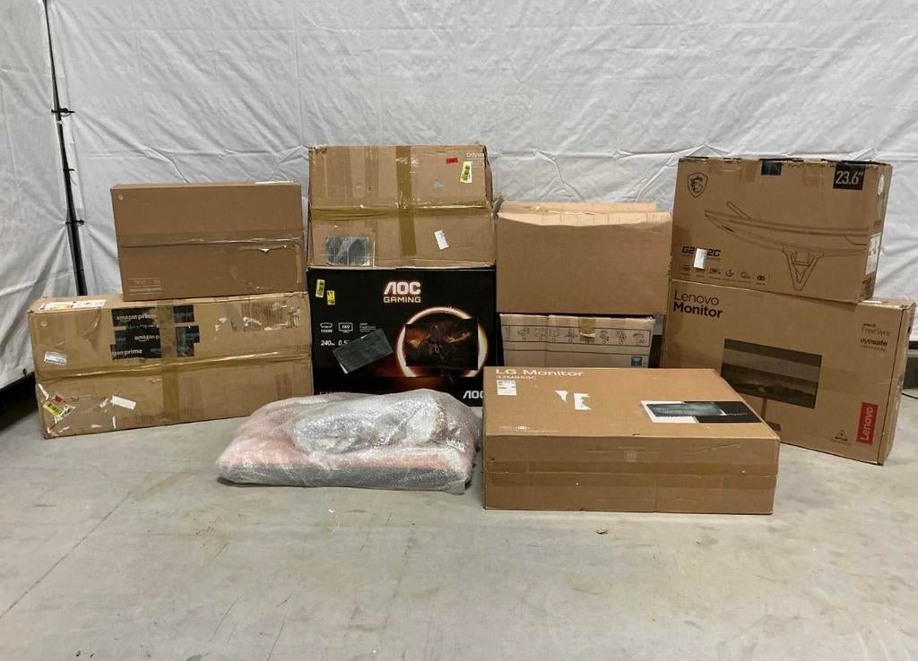 20 defecte monitoren - transportschade - marktwaarde €2.900, Computers en Software, Monitoren, Gaming, Gebruikt, In hoogte verstelbaar