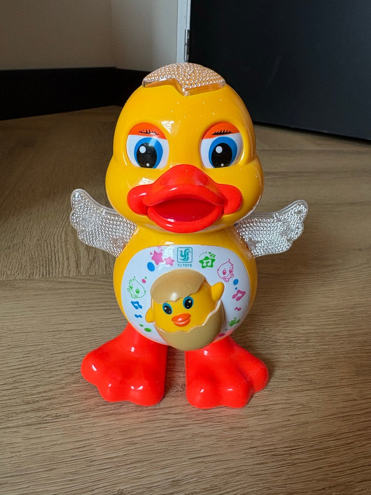 Dansende en zingende eend met lichtjes, Ophalen of Verzenden, Zo goed als nieuw, Overige typen, Met licht