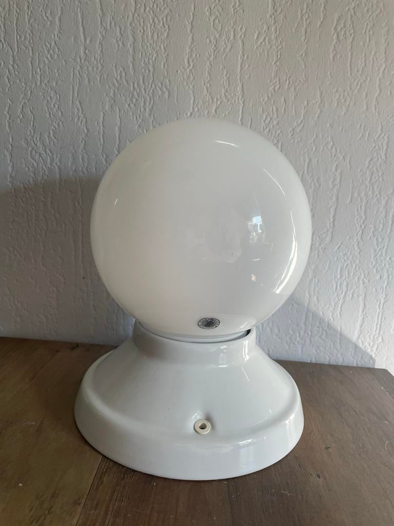 IKEA VITEMOLLA Retro Glazen Bol Plafondlamp, Huis en Inrichting, Lampen | Plafondlampen, Ophalen of Verzenden, Zo goed als nieuw