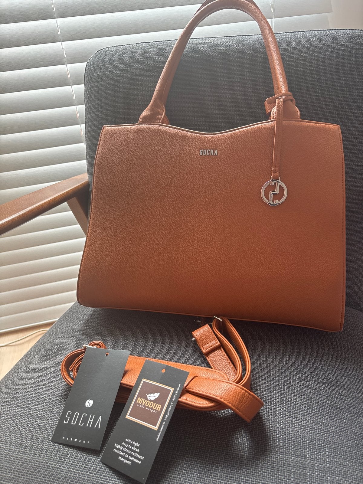 Socha Handtas met Laptop/iPad Beschermhoes - Nieuw, Ophalen, Nieuw, Bruin, Handtas
