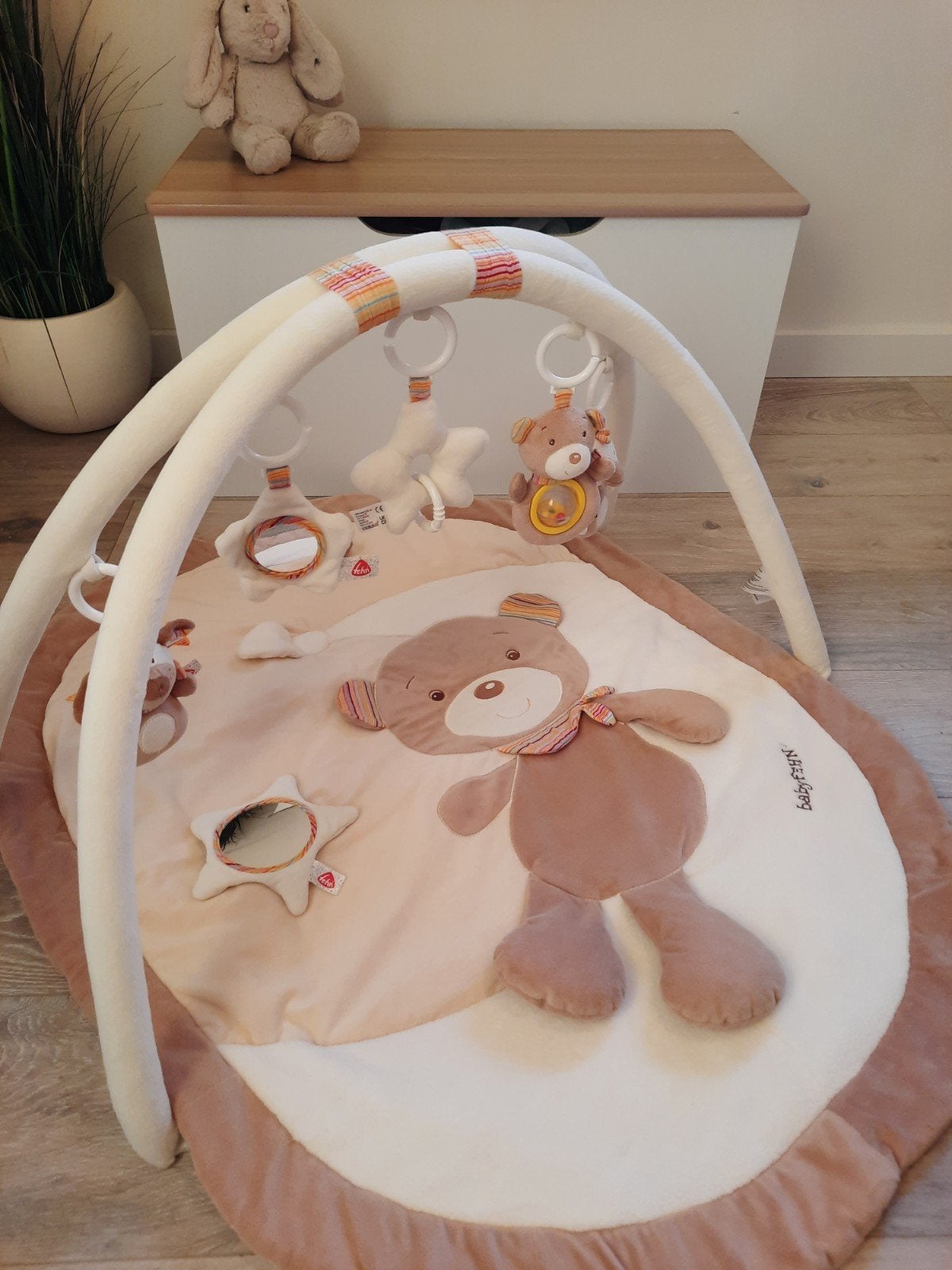Fehn activiteiten babygym/speelkleed Teddy Rainbow, Ophalen of Verzenden, Zo goed als nieuw