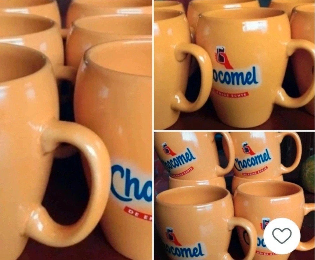 Set van 6  klassieke Chocomel mokken - De Enige Echte, Verzenden