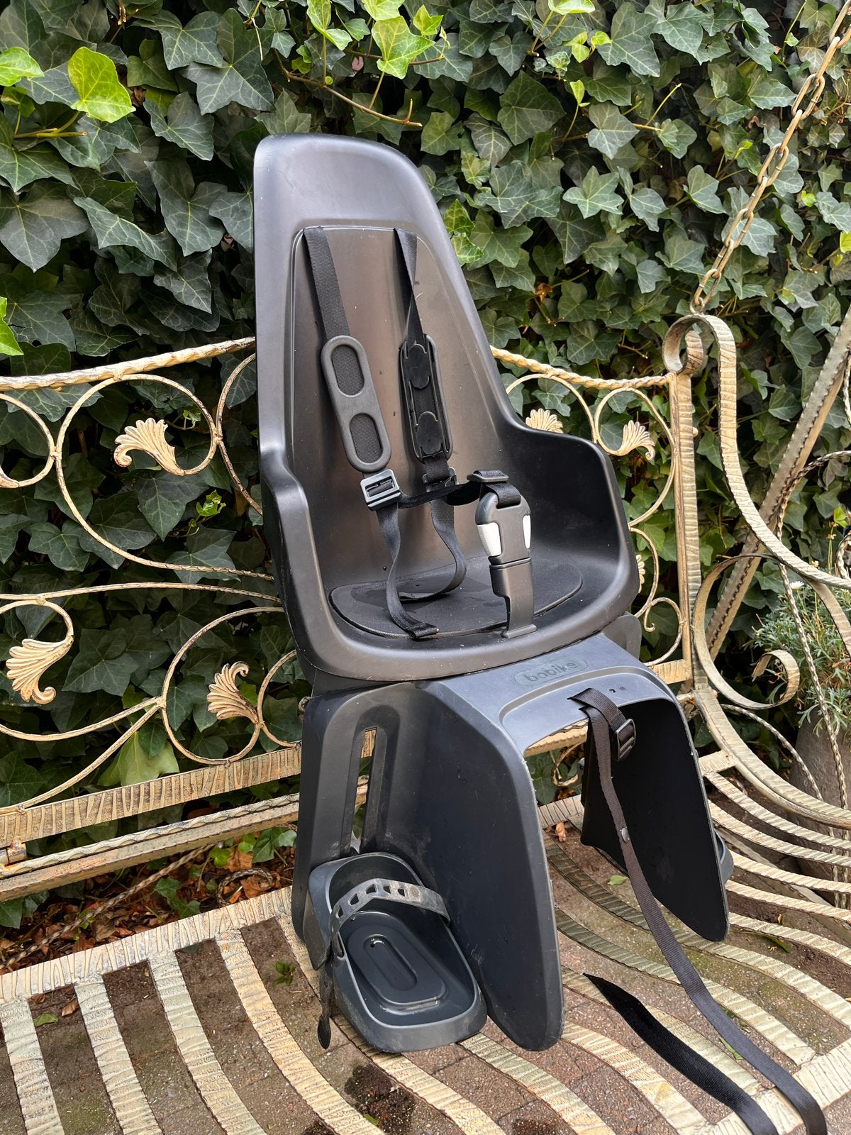 Bobike ONE Maxi E-bd Achterzitje - Zwart incl montage beugel, Ophalen, Gebruikt, Achterzitje, Voetsteuntjes