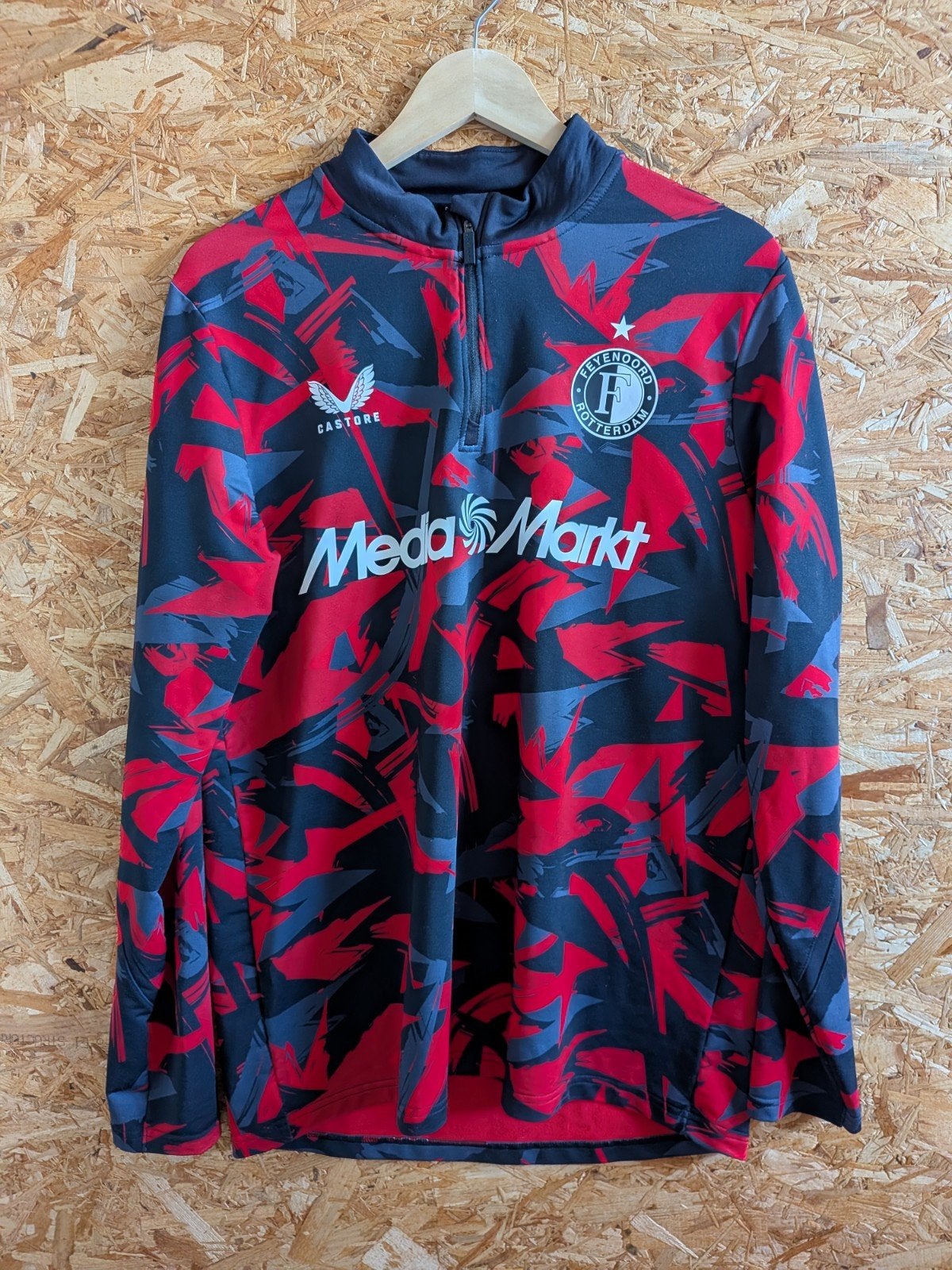 Feyenoord Rotterdam 2025/2026 midlayer pre-match tracktop, Maat M, Ophalen of Verzenden, Zo goed als nieuw, Shirt