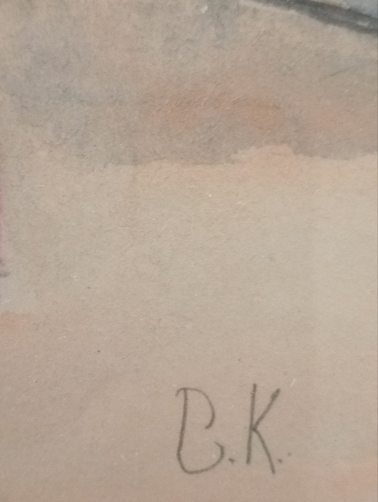 Aquarel Kinderschoenen monogram CK, Ophalen of Verzenden