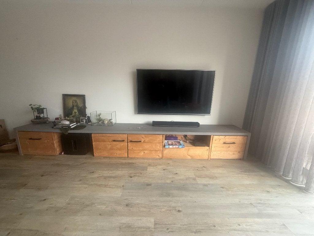 Tv meubel - Dressoir  [400cm], Ophalen, Gebruikt, Modern, industrieel, Overige houtsoorten