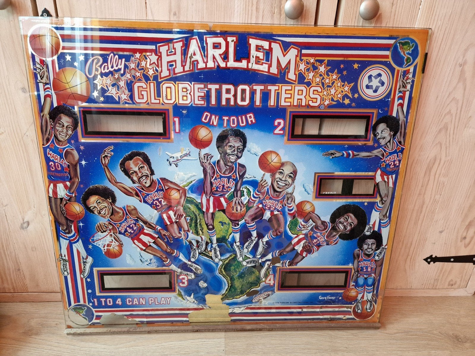 Bally Harlem Globetrotters Flipperkast Backglass ( te ruil ), Verzamelen, Ophalen, Gebruikt, Flipperkast