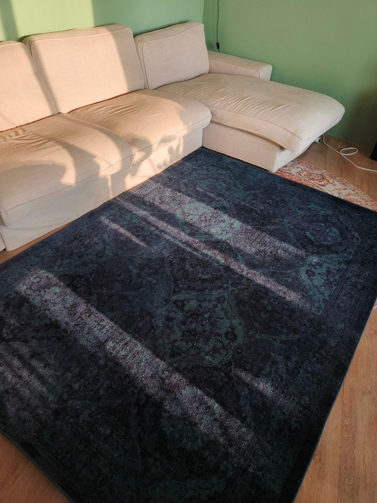 Vloerkleed blauw 240x170, Ophalen, Blauw, 200 cm of meer, Zo goed als nieuw