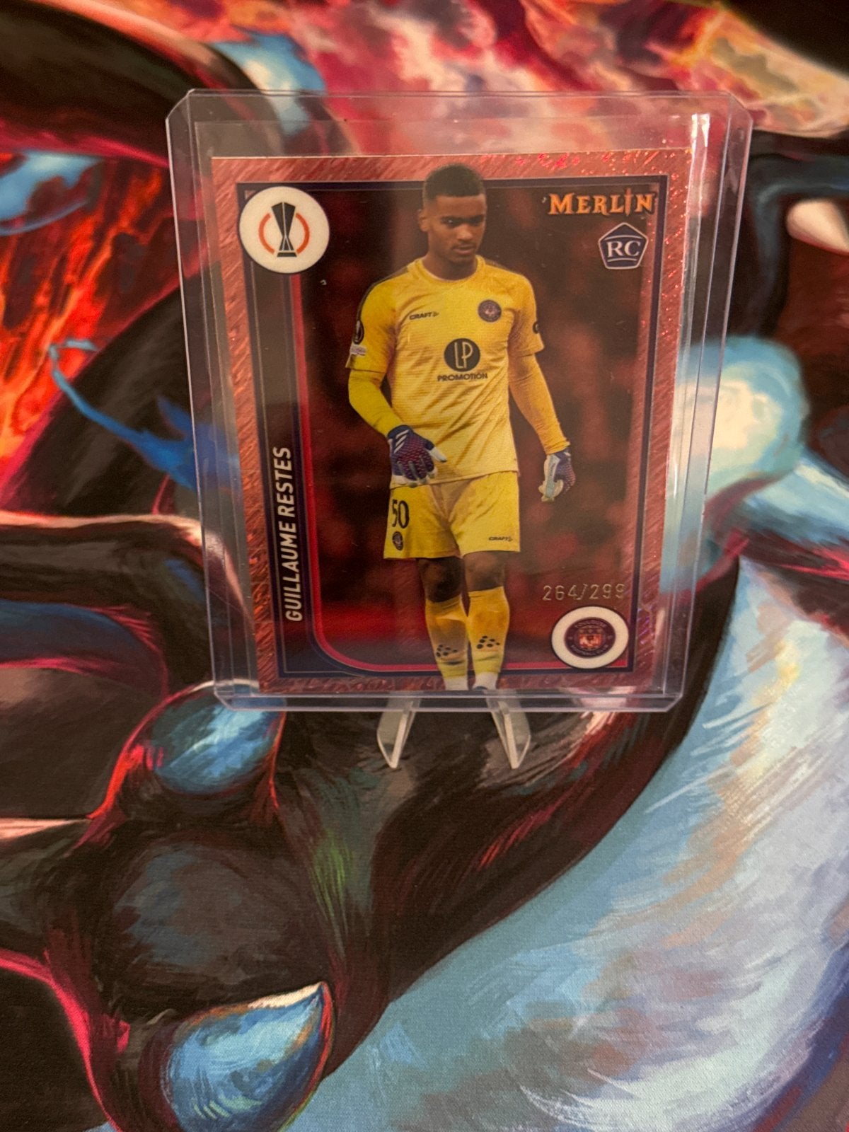 Guillaume Restes Merlin RC Voetbal Spelerskaart 264/299, Ophalen of Verzenden, Zo goed als nieuw, Buitenlandse clubs, Spelerskaart