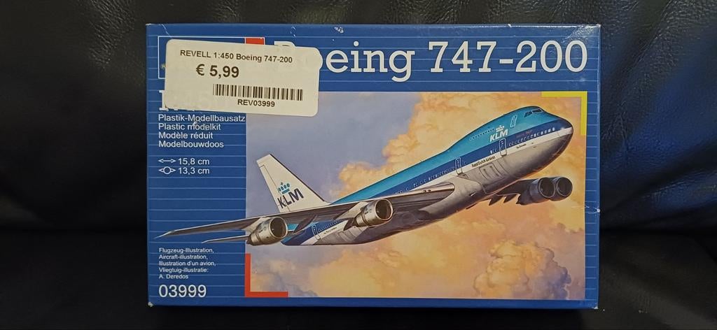 KLM Boeing 747-200 Modelbouwdoos (lees beschrijving), Ophalen of Verzenden, 1:200 of kleiner, Overige merken
