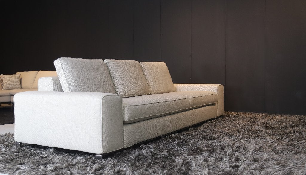 Minotti Williams 3-zitsbank met lounge – nieuw gestoffeerd, Resofa B.V., Ophalen of Verzenden, Zo goed als nieuw, Rechte bank