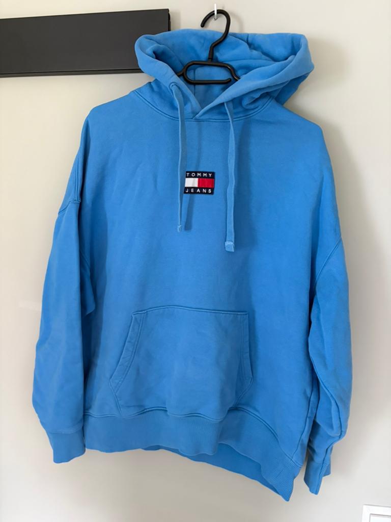 Blauwe Tommy trui maat M, Kleding | Heren, Truien en Vesten, Ophalen, Zo goed als nieuw, Maat 48/50 (M), Blauw