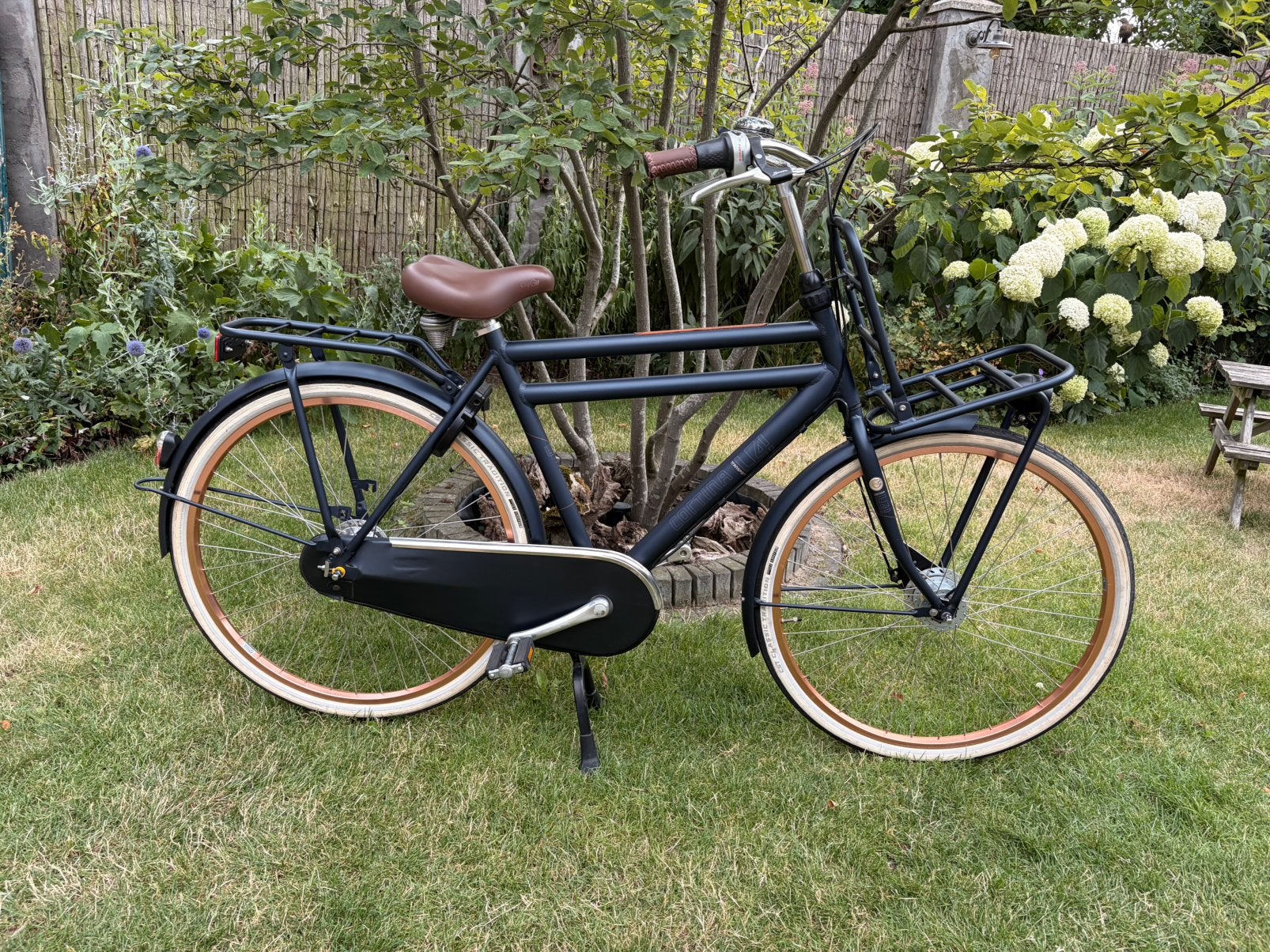 Cortina,28inc7v57fr,brugklasfiets,transportfiets,herenfiets, Versnellingen, Zo goed als nieuw, Schijfrem, 53 tot 57 cm