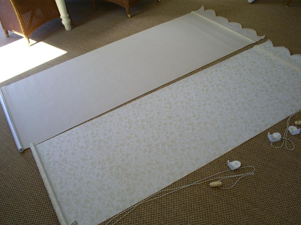 Rolgordijnen 2 stuks, Crème, Gebruikt, 150 tot 200 cm, 50 tot 100 cm