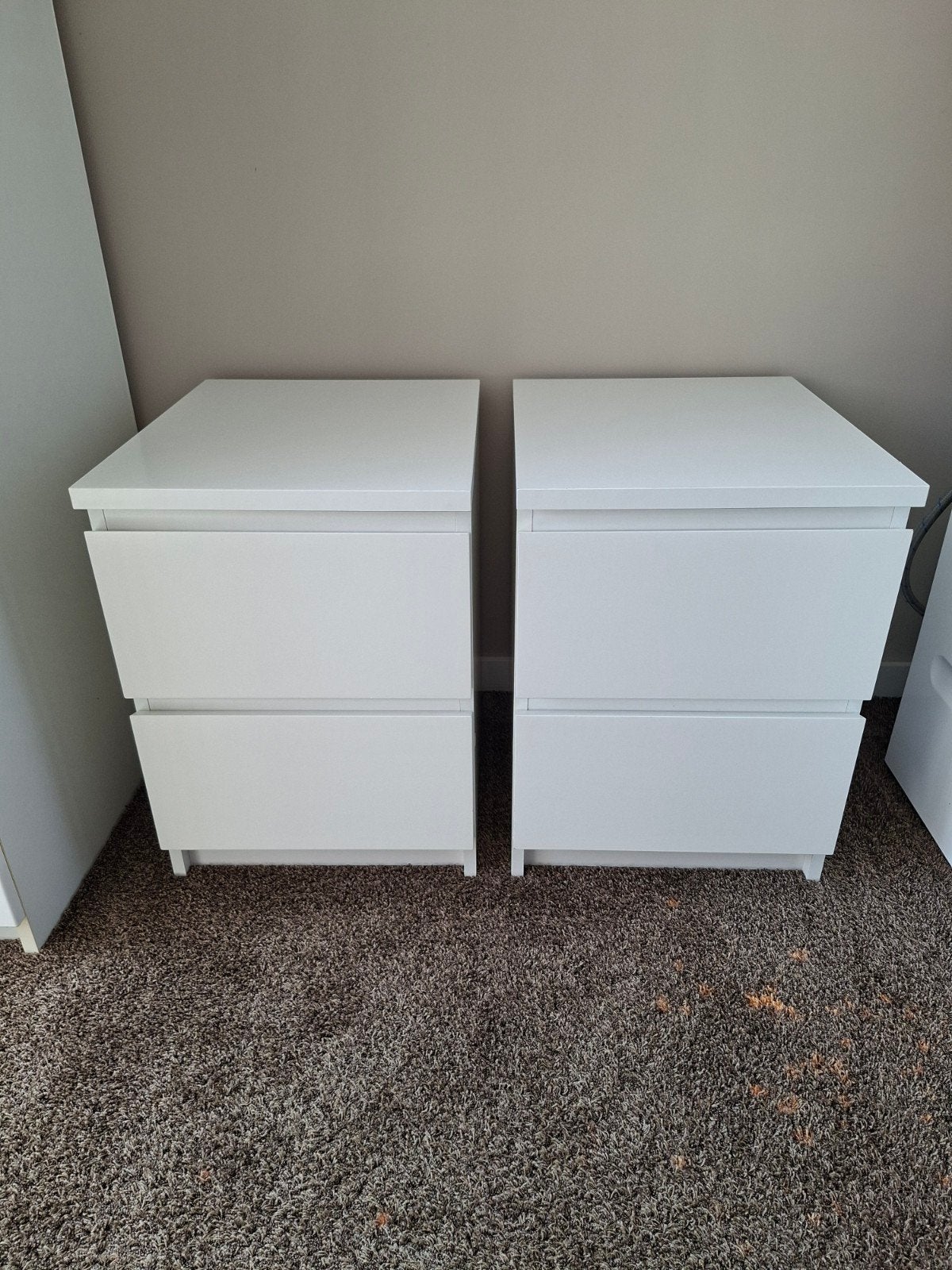 IKEA MALM Ladekast 2 lades, wit, 40x55 cm (2 stuks), Ophalen, Minder dan 50 cm, Gebruikt, 1 of 2 laden