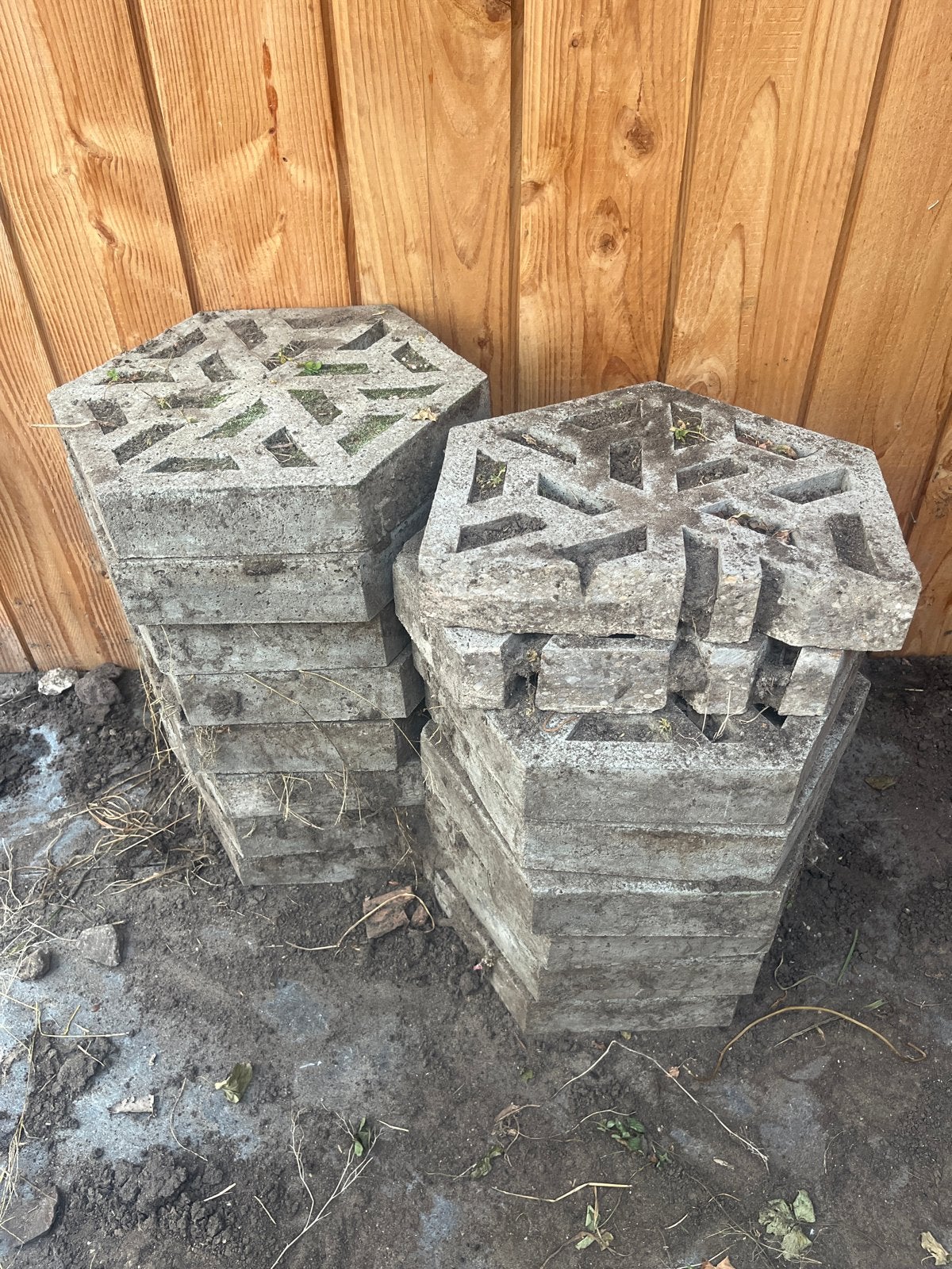 Betonnen terrastegels, zeshoekig, gebruikt, Ophalen, Gebruikt, Minder dan 5 m², Beton