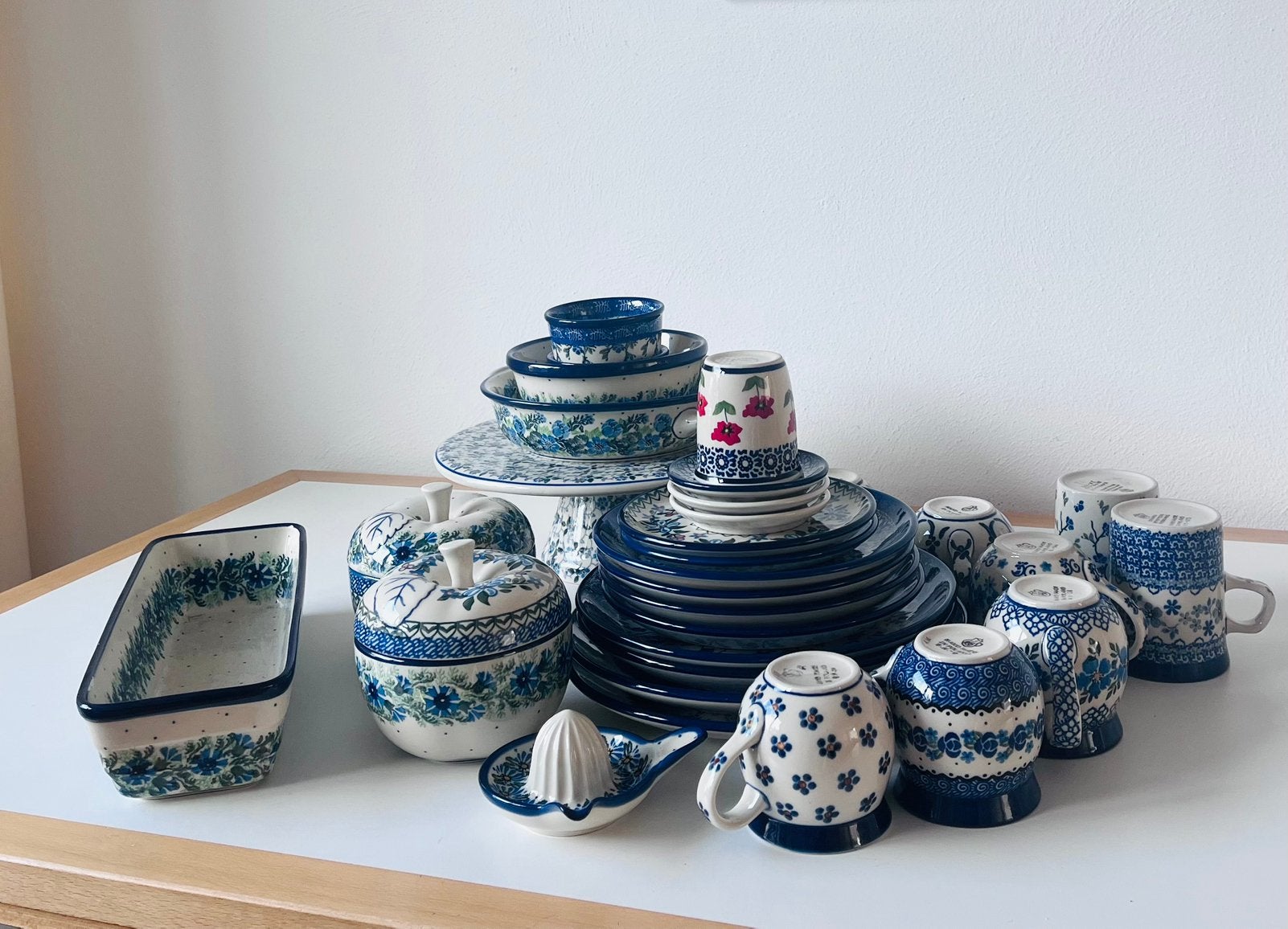 Collectie Bunzlau Castle handgeschilderd Pools servies, Ophalen, Zo goed als nieuw, Bord(en), Overige stijlen