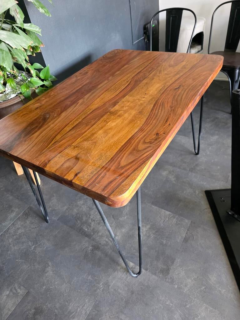 Prachtige eikenhouten eetkamer tafel., Ophalen, 50 tot 100 cm, Rechthoekig, Nieuw