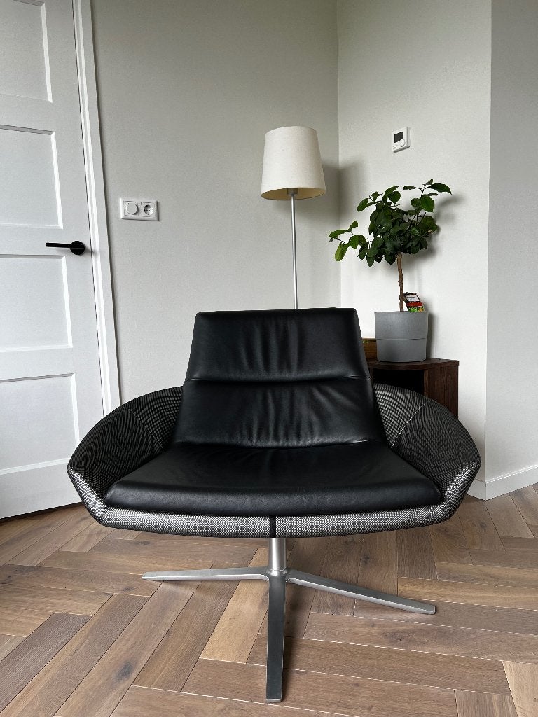 Montis Hugo lage rug leder zeer goede staat, Huis en Inrichting, Ophalen, Design, Leer, 75 tot 100 cm