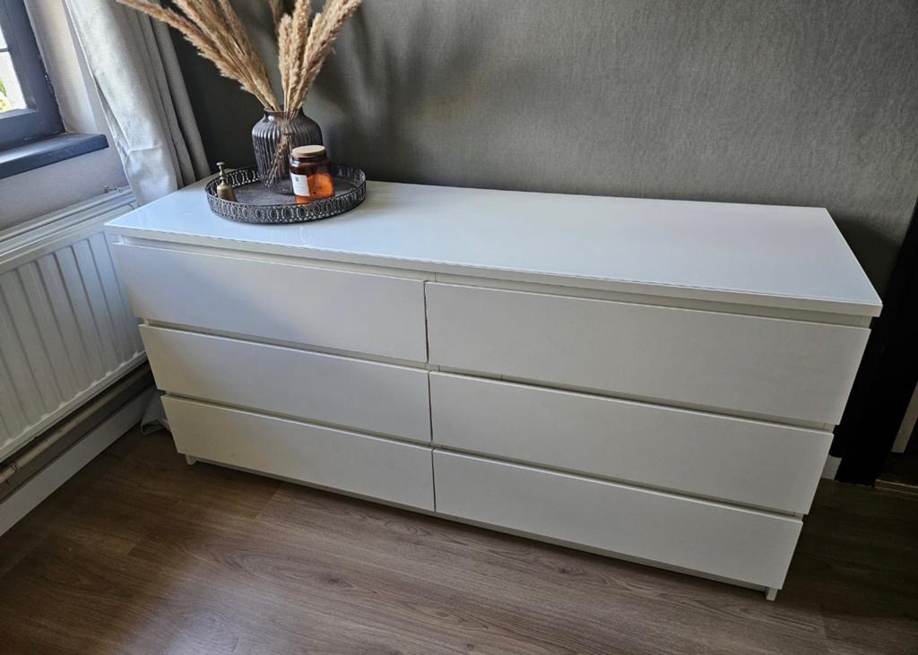 Malm Ladekast, Huis en Inrichting, Ophalen, 50 tot 100 cm, Zo goed als nieuw, 3 of 4 laden