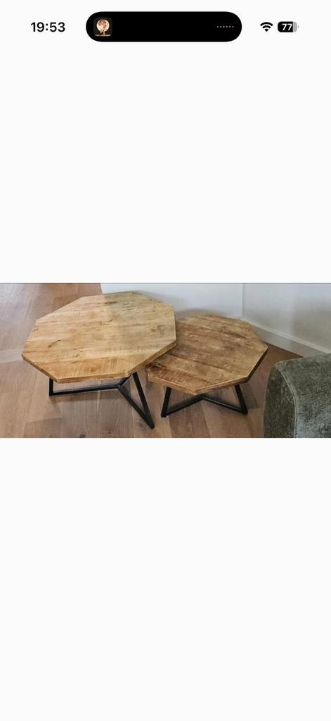 Salontafels, Huis en Inrichting, Tafels | Salontafels, Zo goed als nieuw, Minder dan 50 cm, 50 tot 100 cm, Rond, Ophalen