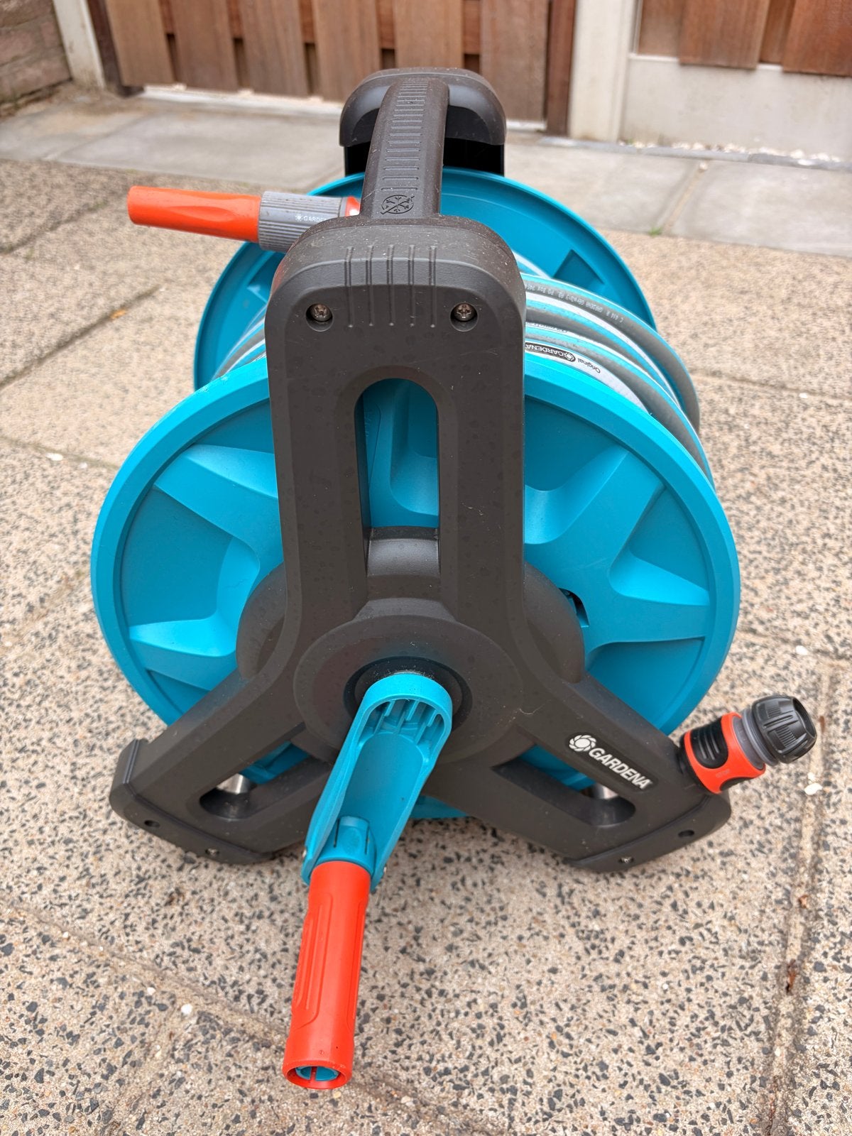 Gardena Tuinslanghaspel met slang - Zo goed als nieuw, Tuin en Terras, Tuinslangen, Ophalen, Zo goed als nieuw, Tuinslanghaspel