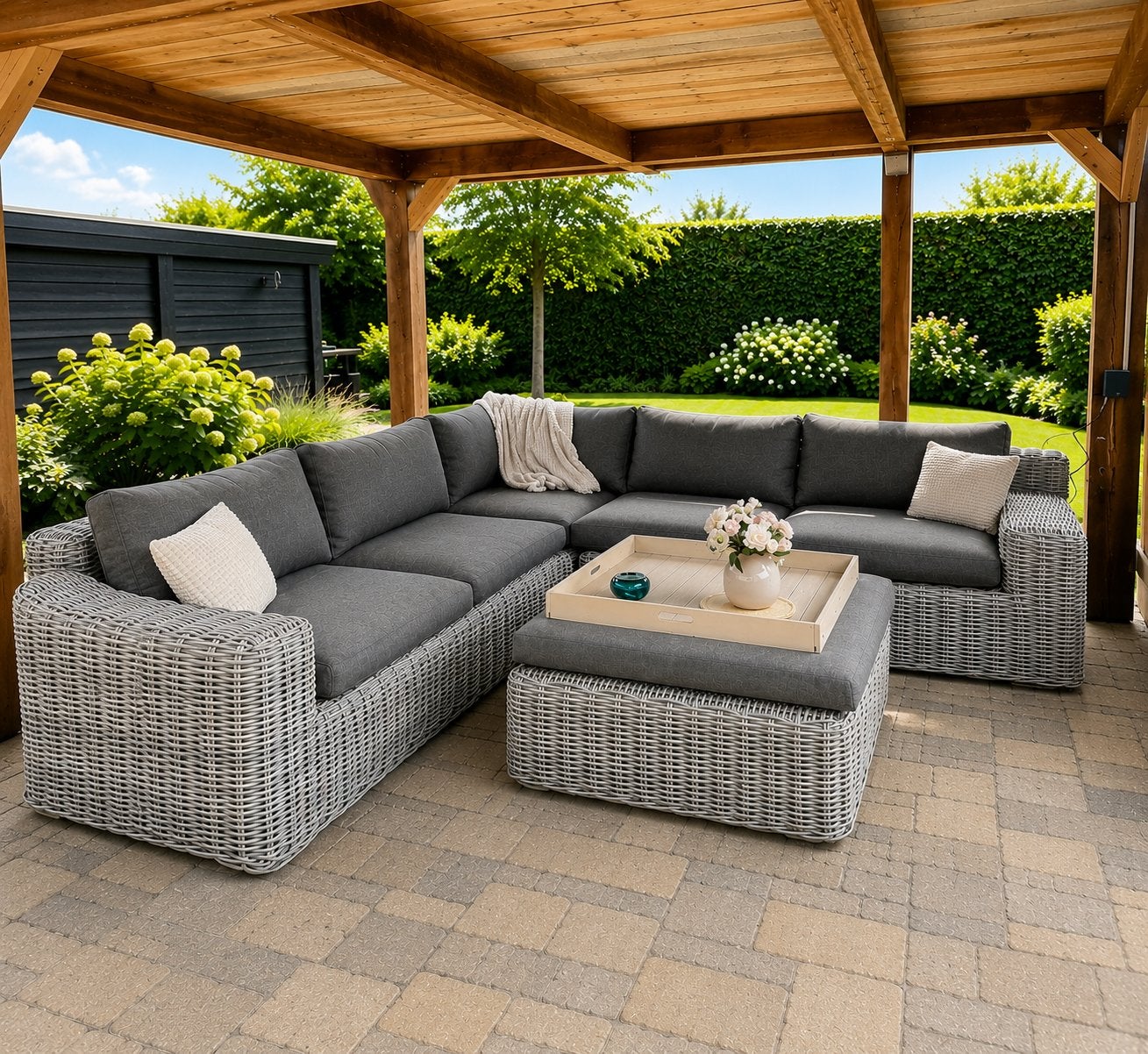 ✅✅MEGA KWALITEIT Loungeset Tuinset Kees smit Twv: €3500✅✅, 5 zitplaatsen, Bank, Ophalen of Verzenden, Zo goed als nieuw