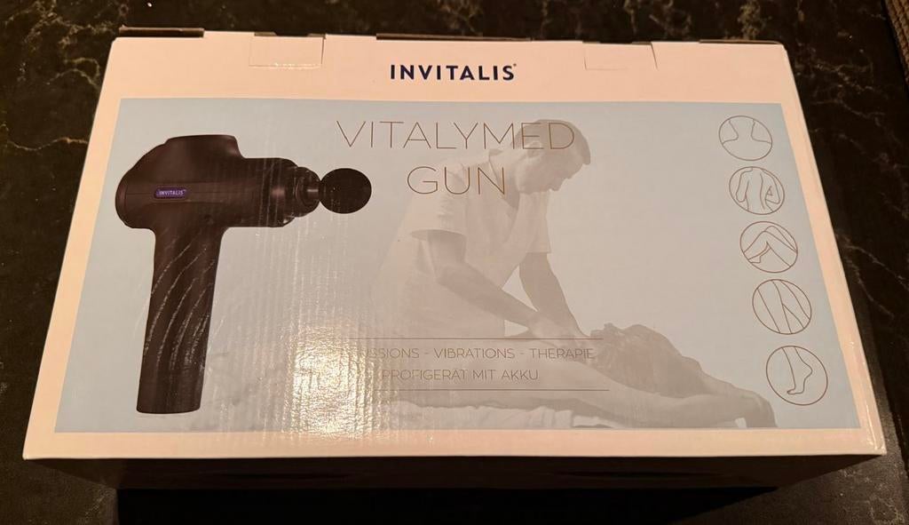 Invitalis Vitaly Med Gun massage voor rug, nek, schouders ed, Sport en Fitness, Massageproducten, Nieuw, Apparaat, Ophalen of Verzenden