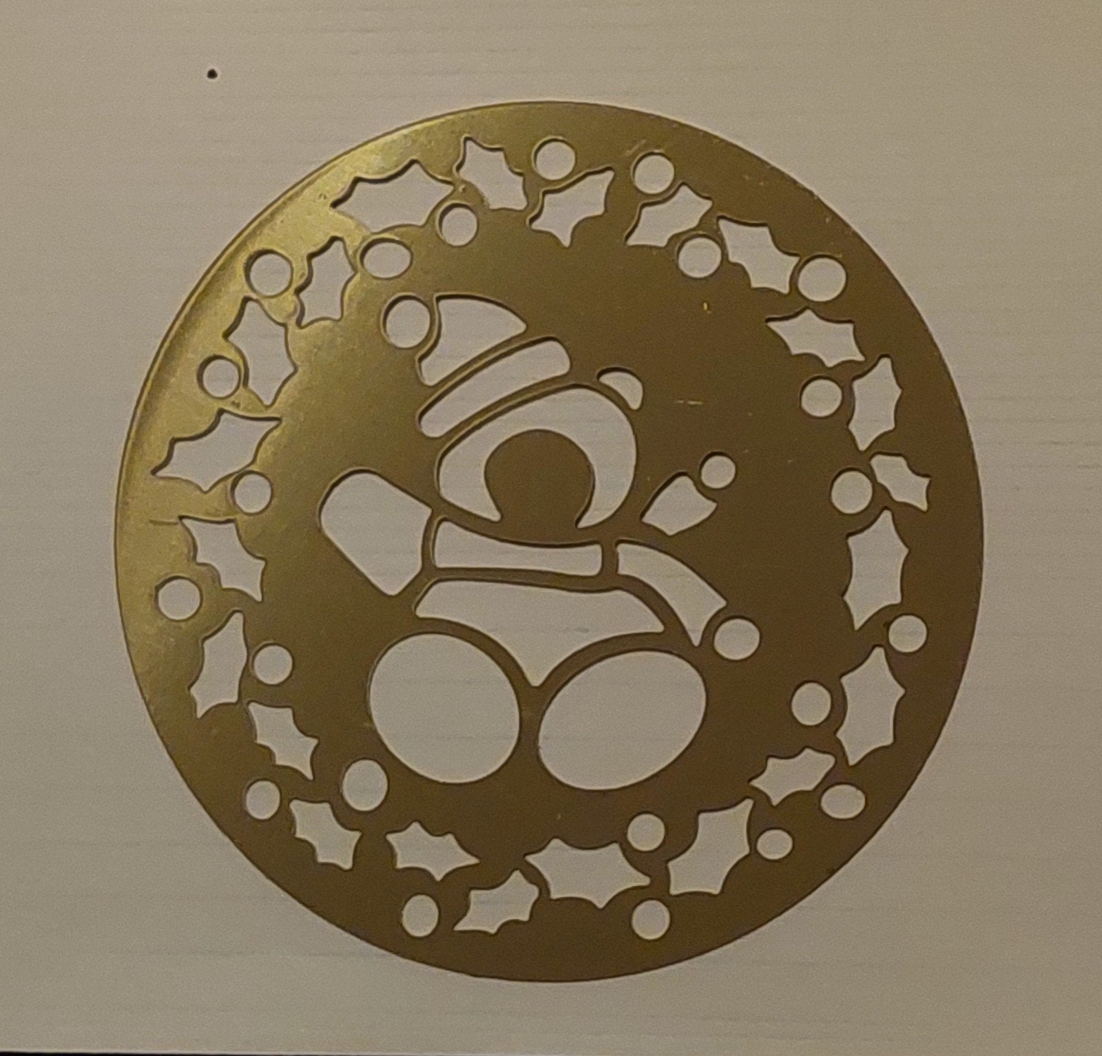 Embossing mal (messing) - Beertje, Ophalen of Verzenden, Zo goed als nieuw, Kerst, Pons of Mal