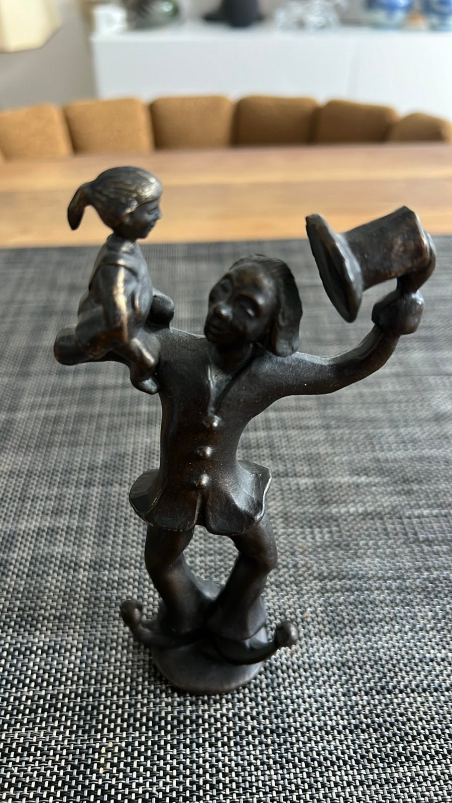 Corry Ammerlaan bronzen beeld, eerste clinicclouwn 16x8cm, Ophalen, Brons