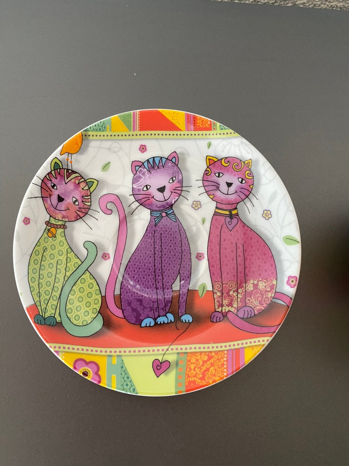 Kop en schotel met katten. Superleuk, Huis en Inrichting, Verzenden, Zo goed als nieuw, Bord(en), Overige stijlen