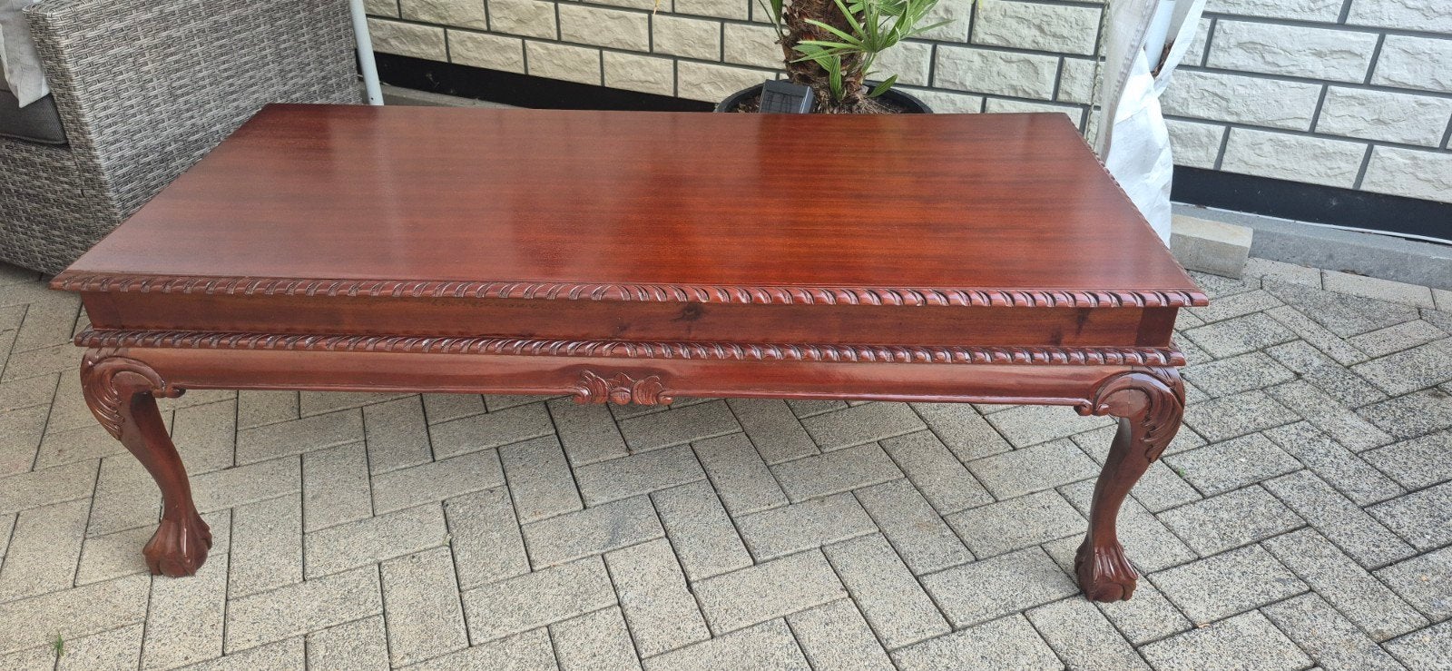 Kersenhout salontafel en eettafel van Residentia eindhoven, Ophalen, Zo goed als nieuw, Rechthoekig, 125 cm of meer
