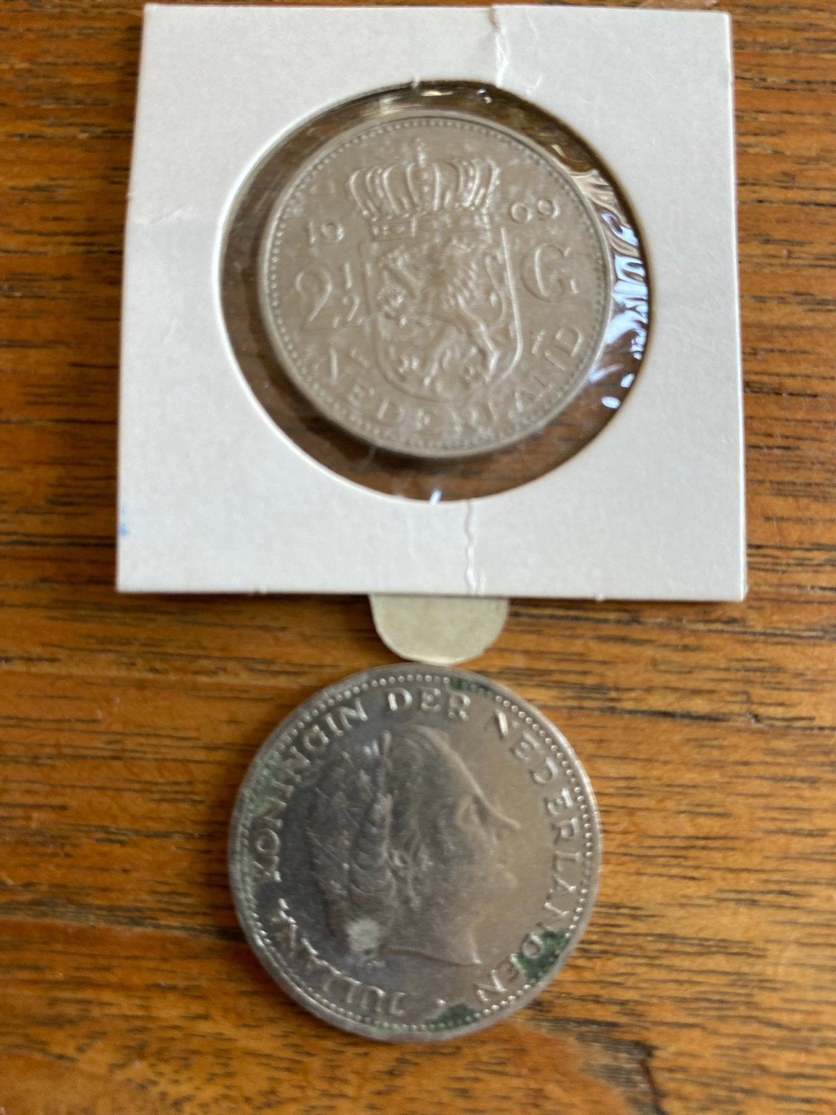 2 rijksdaalders 69 visje zeldzaam, Koningin Juliana, Zilver, Ophalen of Verzenden, Losse munt