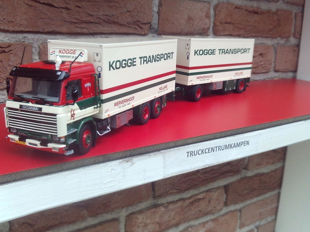 Tekno  Scania  143  van  Kogge  Transport., Hobby en Vrije tijd, Modelauto's | 1:50, Ophalen of Verzenden, Nieuw, Bus of Vrachtwagen