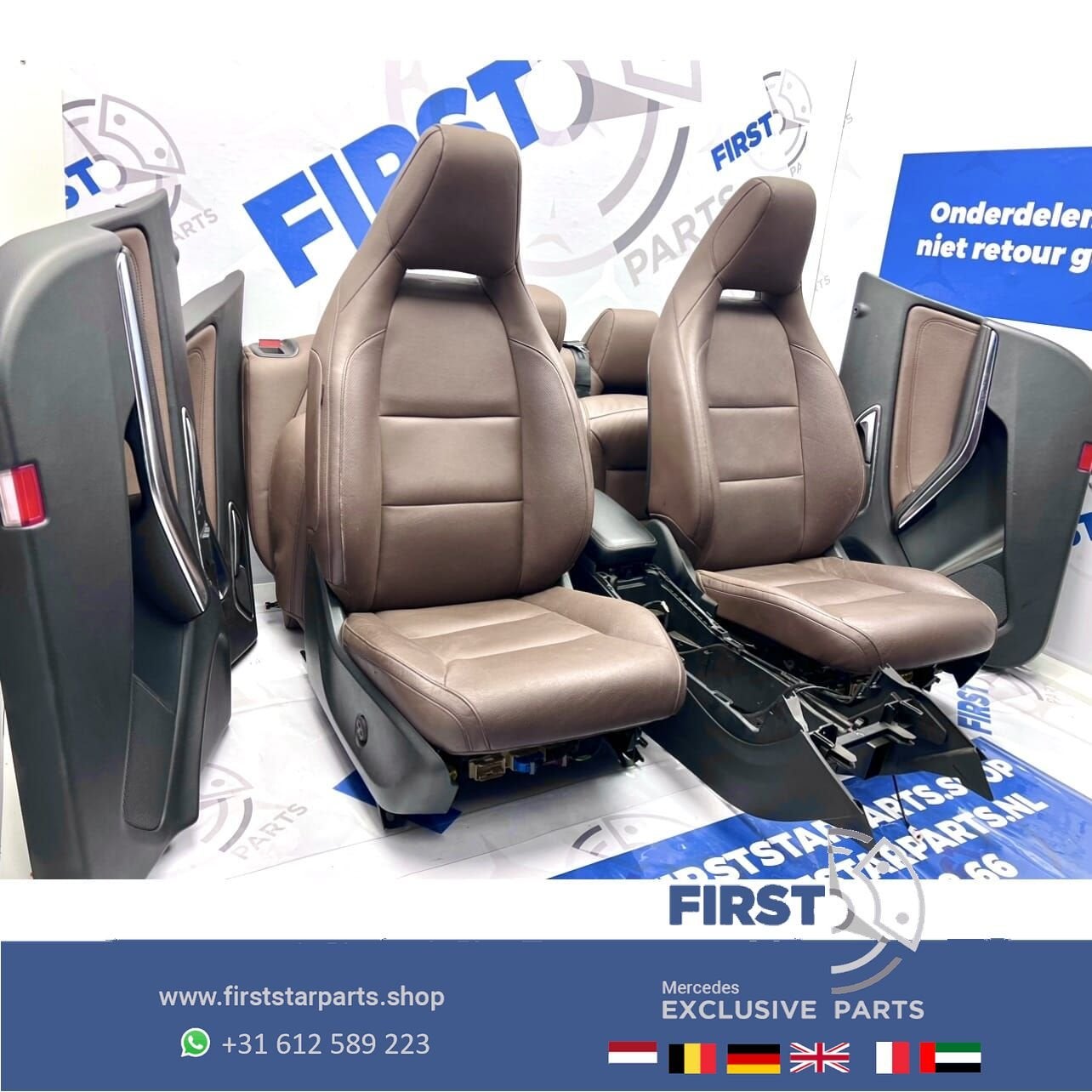 W176 W117 W156 AMG STOELEN ZETELS BRUIN AMG COMPLEET INTERIE