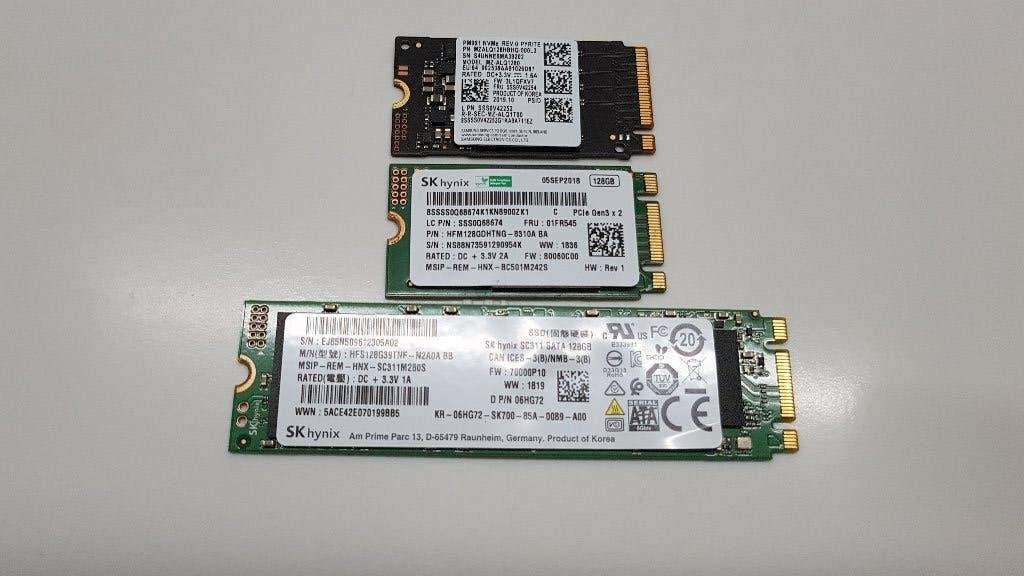 3x m.2 SSD 128gb in een koop, €25 los 10 per stuk., Computers en Software, Harde schijven, Intern, SSD, Ophalen of Verzenden, USB